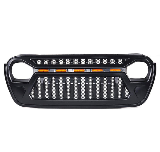 Replacement LED Grille For Jeep Wrangler JL + Jeep Gladiator JT - Angry Eyes Grille