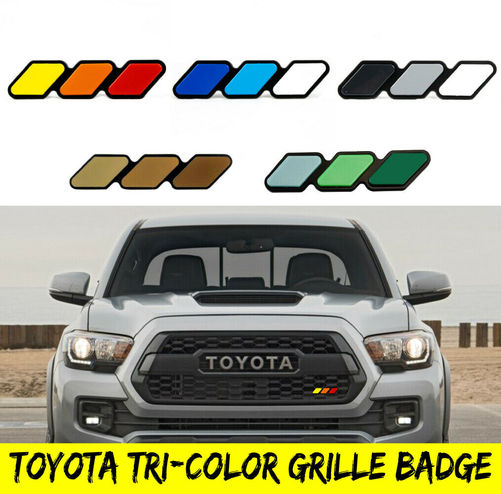 Toyota Grille Tri-Color Badge Emblem