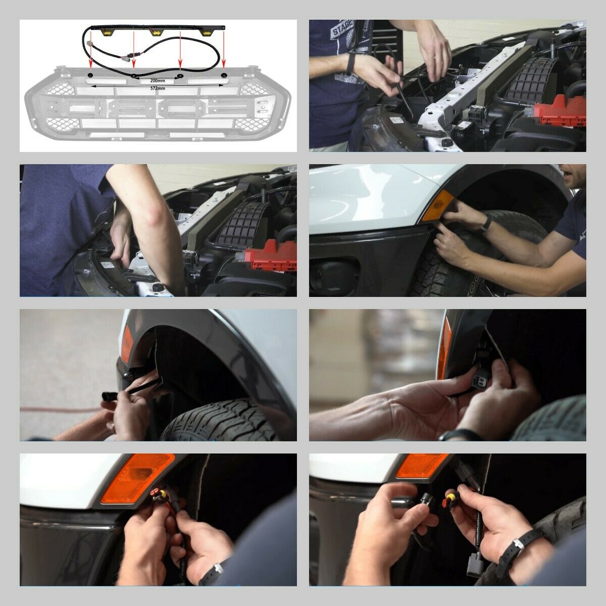 ABP Offroad Raptor Style 3 Light Amber LED Kit