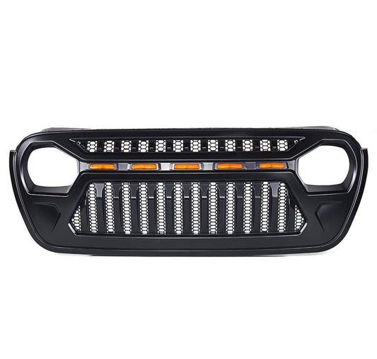 Replacement LED Grille For Jeep Wrangler JL + Jeep Gladiator JT - Angry Eyes Grille