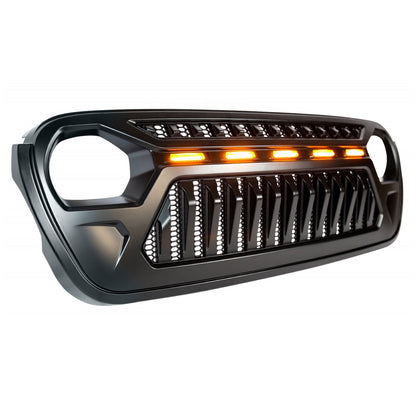 Replacement LED Grille For Jeep Wrangler JL + Jeep Gladiator JT - Angry Eyes Grille